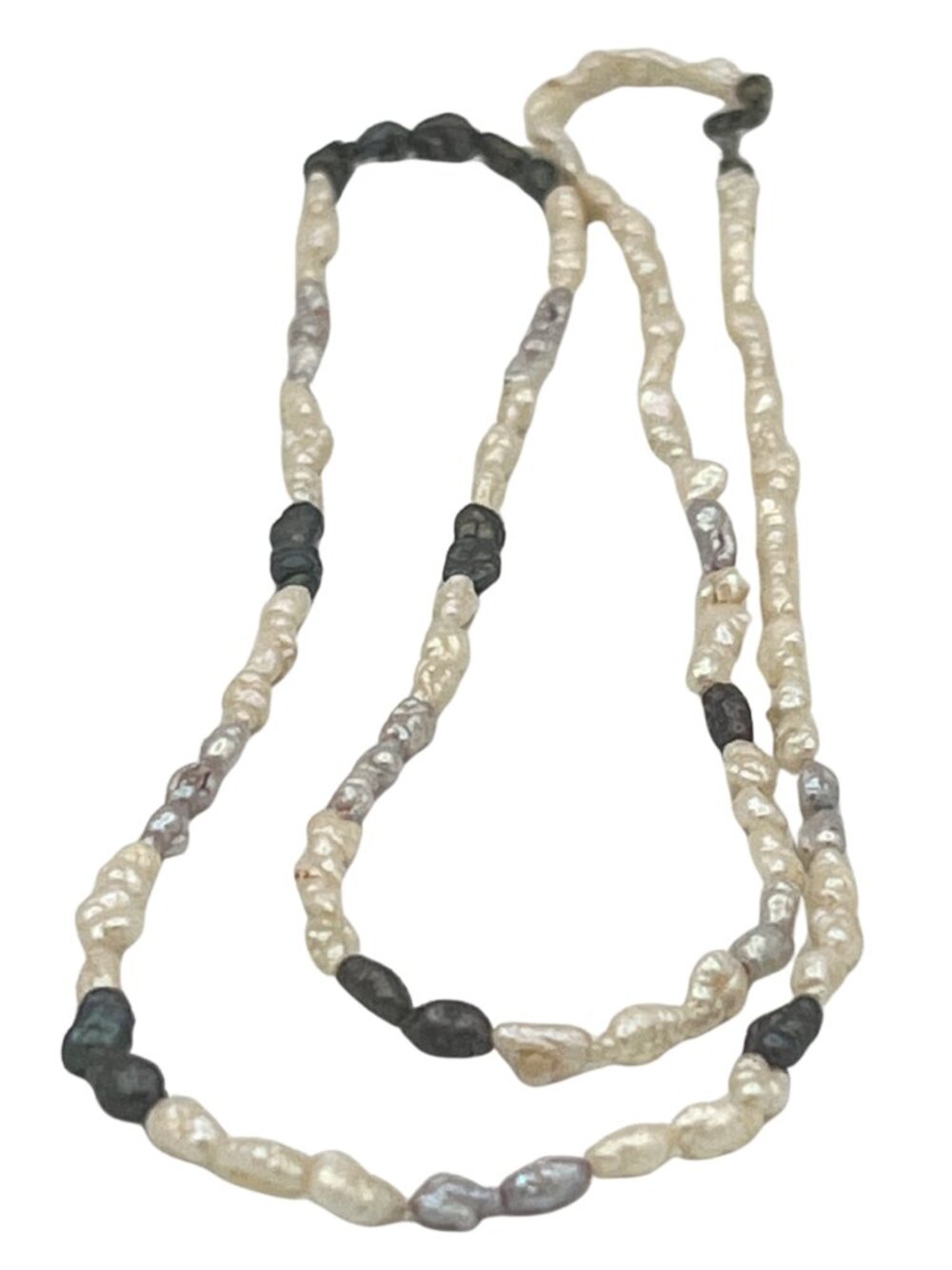 Freshwater Pearl Bead Necklace Speidel 925 Clasp Vintage - Picture 12 of 14